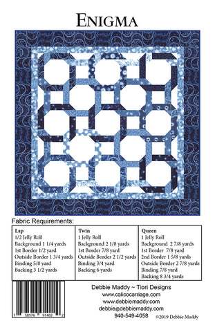 Enigma – Kattunkutschen-Quilt-Designs, Muster ccqd174