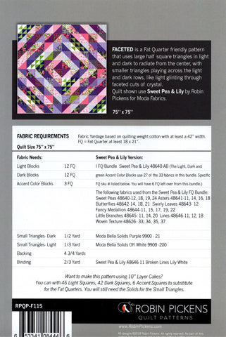 FACETED - Robin Pickens Quilt Pattern
