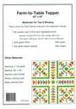 FARM-TO-TABLE TOPPER - Pine Tree Country Quilts Pattern