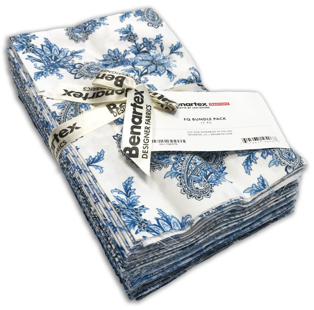 2 Fat Quarter Bundles by JoAnn Stores, Blue + Silver Metallic, 10 Pcs  18x21