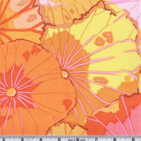 Free Spirit Kaffe Fassett GP29 Yellow Lotus Leaf By The Yard