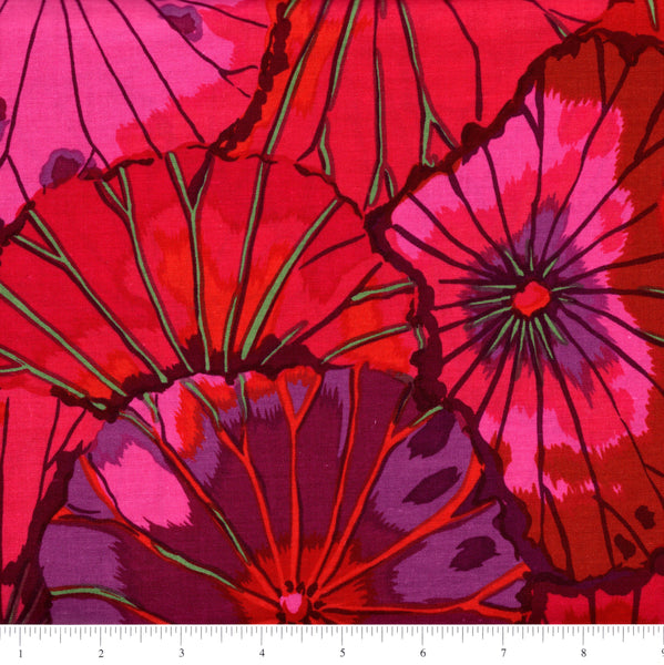 Free Spirit Kaffe Fassett GP29 Wine Lotus Leaf By The Yard