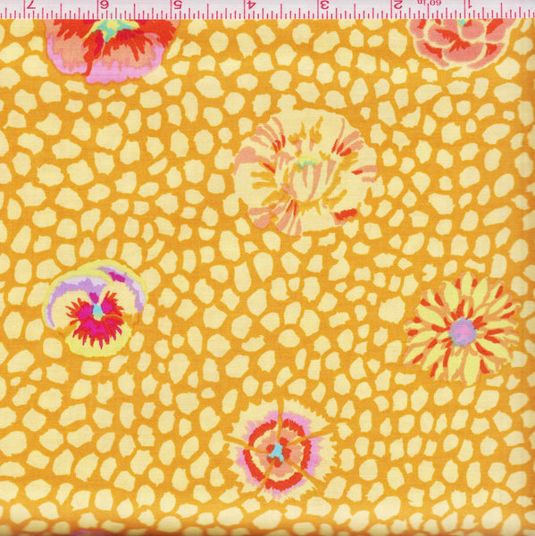 Free Spirit Kaffe Fassett Collective GP59 GoldX Guinea Flower by the yard