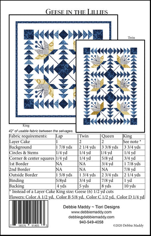 GEESE IN THE LILLIES - Calico Carriage Quilt Designs Pattern CCQD177