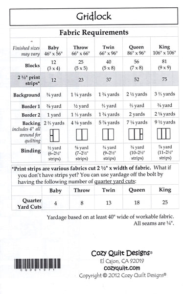 GRIDLOCK - Cozy Quilt Designs Pattern DIGITAL DOWNLOAD – Jordan Fabrics