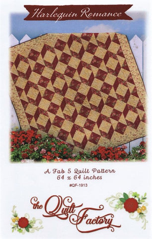HARLEQUIN ROMANCE - Quilt Pattern QF-1913 By The Quilt Factory