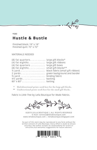 HUSTLE & BUSTLE - Lella Boutique Quilt Pattern #180