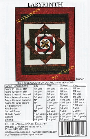 LABYRINTH - Calico Carriage Quilt Designs Pattern CCQD141 DIGITAL DOWNLOAD