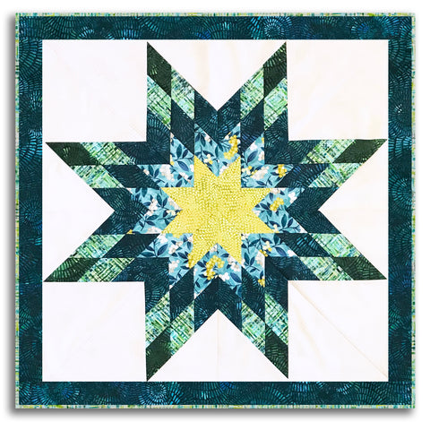 Northcott Lone Star Wall Hanging Kit - Includes Pre-Cut Strips - Passion Teal