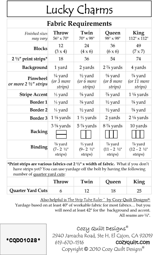 LUCKY CHARMS - Cozy Quilt Designs Pattern – Jordan Fabrics