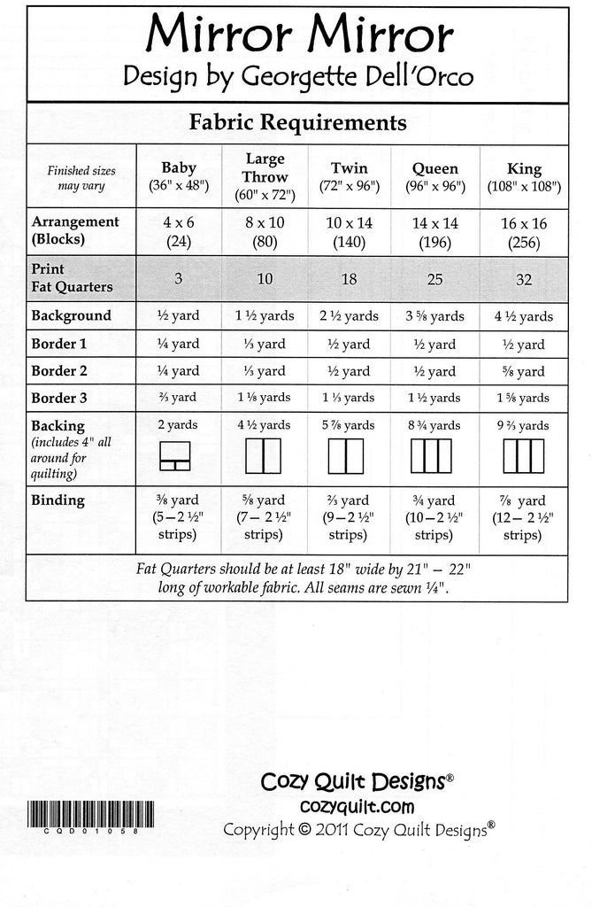 MIRROR MIRROR - Cozy Quilt Designs – Jordan Fabrics