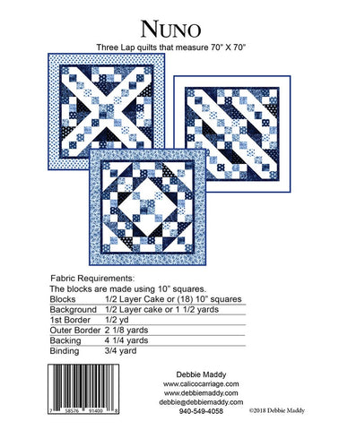 NUNO - Calico Carriage Quilt Designs Pattern CCQD172 DIGITAL DOWNLOAD