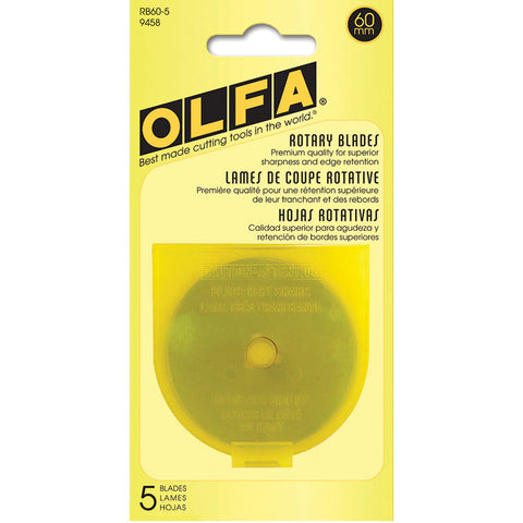 OLFA 60mm Rotary Blade Model RB60-5 9458 - 5-Pack