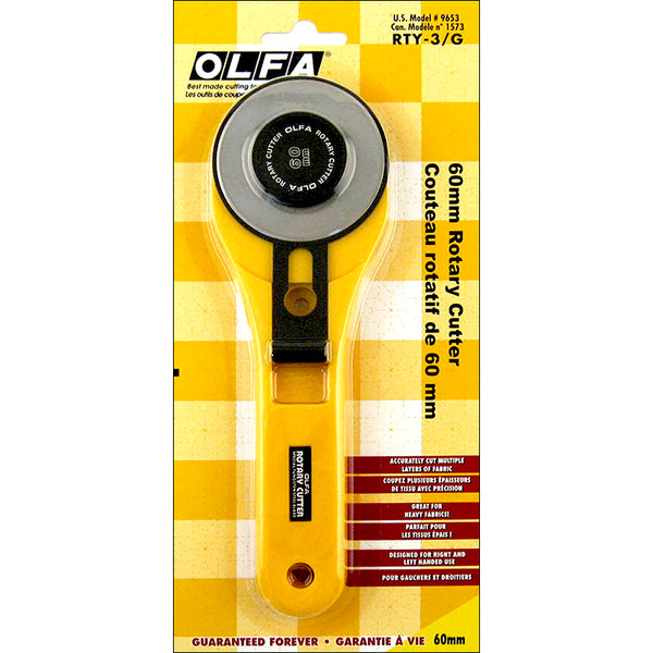 OLFA 60mm Rotary Cutter Model RTY-3/G 9653 – Jordan Fabrics