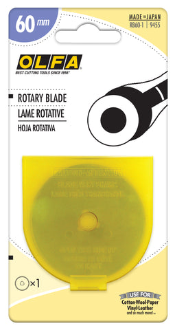 OLFA 60mm Rotary Blade Model RB60-1 9455 - 1-Pack