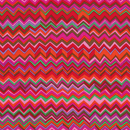 Free Spirit Kaffe Fassett PWBM043 Warm Zig Zag By The Yard