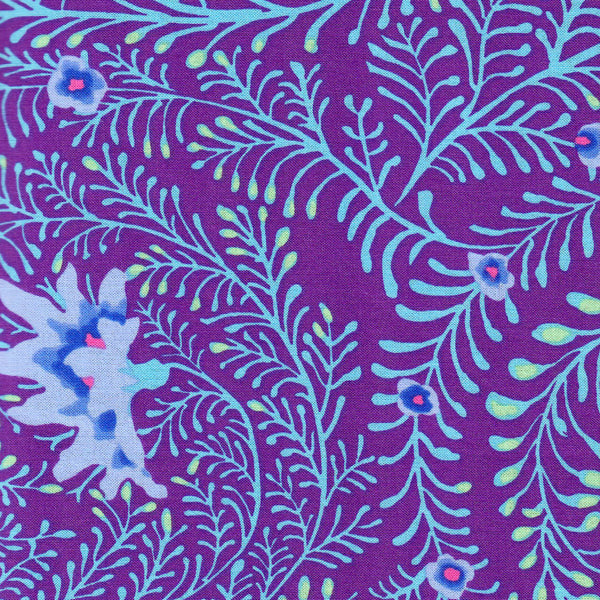 Free Spirit Kaffe Fassett Collective PWGP147 Purple Ferns By The Yard