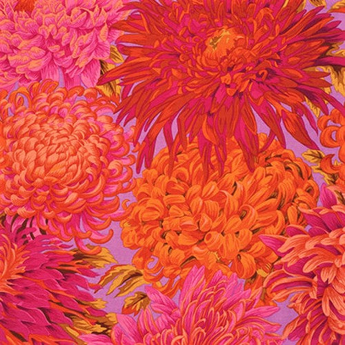 Free Spirit Kaffe Fassett Collective PWPJ041 PinkX Japanese Chrysanthemum By The Yard