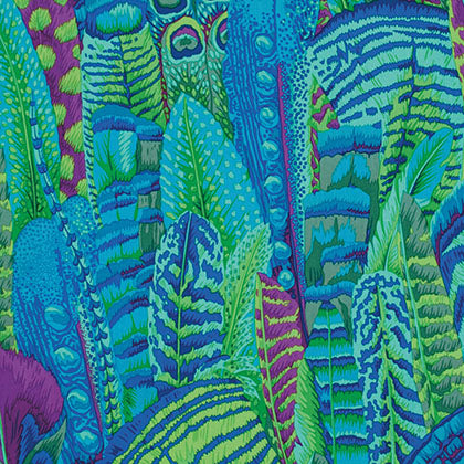 Free Spirit Kaffe Fassett PWPJ055 Green Feathers By The Yard