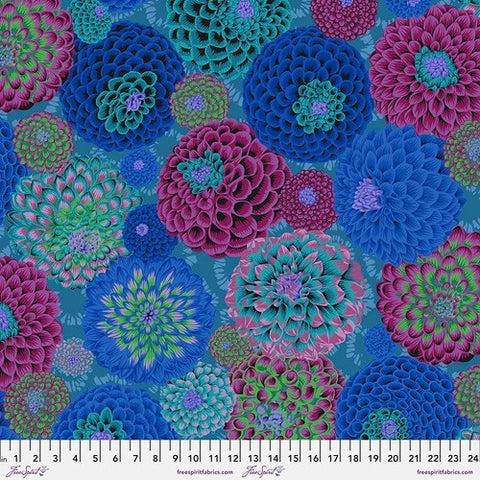 Free Spirit Kaffe Fassett Collective PWPJ114 Blue Flora By The Yard