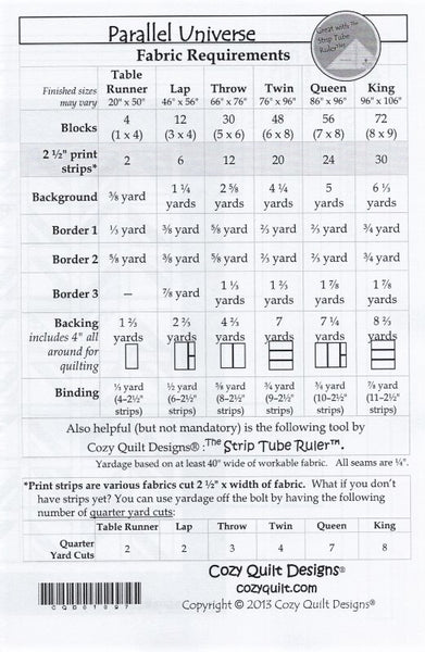 PARALLEL UNIVERSE - Cozy Quilt Designs Pattern DIGITAL DOWNLOAD ...