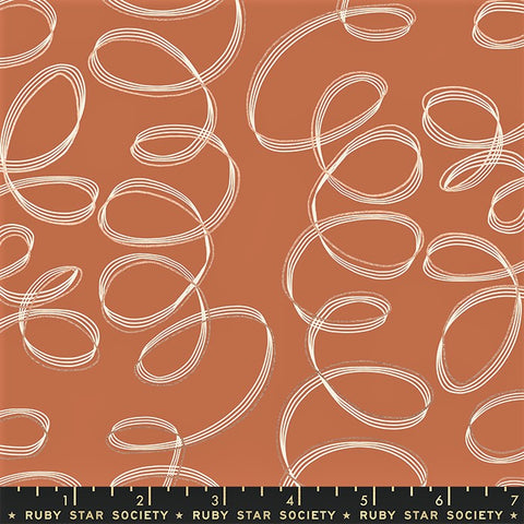 Moda Unruly Nature Metallic RS6015 14M Pecan Tendril Loops By The Yard