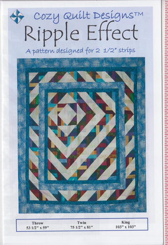 Ripple-Effekt – gemütliches Quilt-Design-Muster, digitaler Download