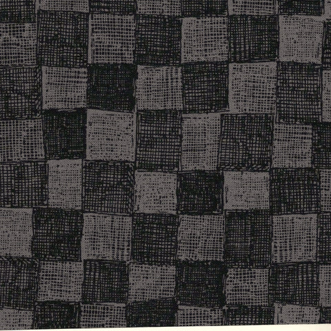 Andover Frond 485 K Grey and Black Gingham Check By The Yard
