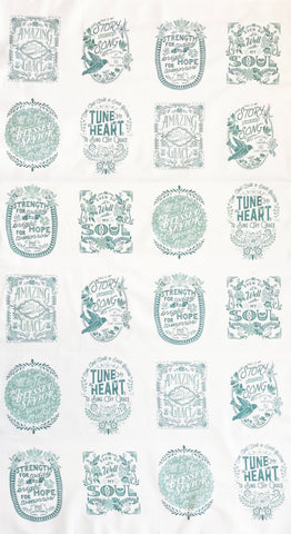 Moda Songbook 45521 22 Dove/Glory Skies Songbook 22" PANEL By The PANEL (not by the yard)