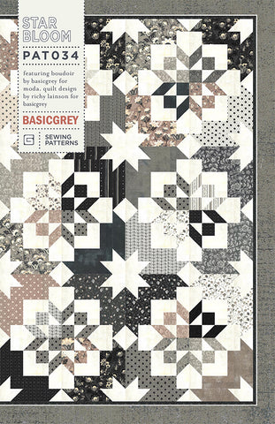 STAR BLOOM - BASICGREY Quilt Pattern 034 - DIGITAL DOWNLOAD