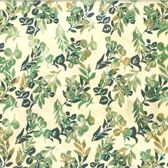 Hoffman Bali Batiks T2395 227 Sprout Mixed Foliage By The Yard