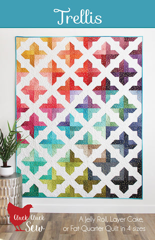 TRELLIS - Cluck Cluck Sew Quilt Pattern CCS #188 - Great with Ombre Confetti!