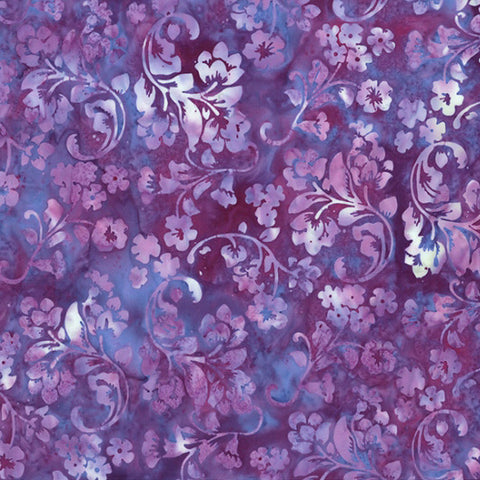 Hoffman Batik Tangled in Taffy U2467 598 New Year's Deco Floral By The Yard