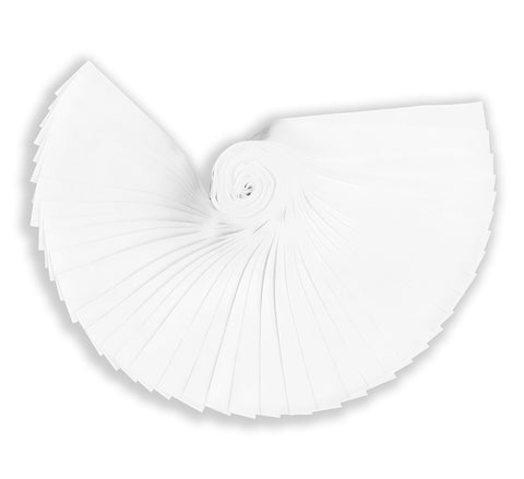 Jordan Fabrics Solids vorgeschnittene 40-teilige Jelly Roll – Weiß