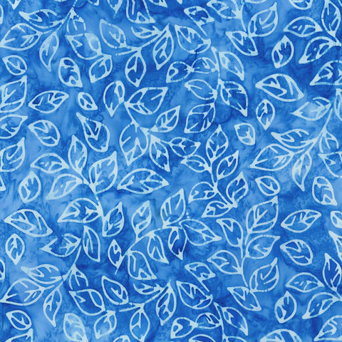 Kaufman Artisan Batiks Floral Wave 21624 82 Blue Jay Leaves By The Yard