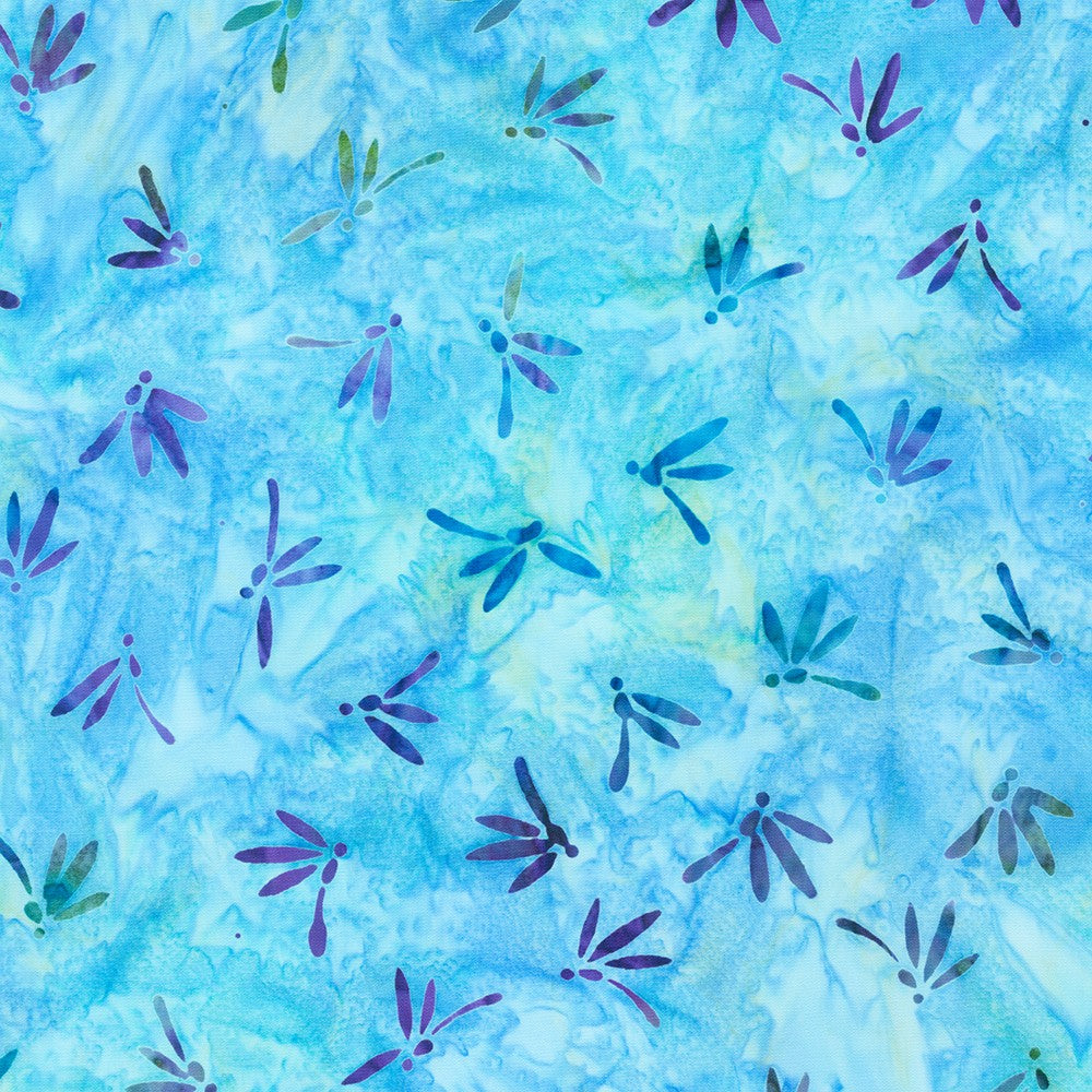 Blue Batik by the Yard From Anthology Batiks, Rain Blue Batik, Rain Batik,  Blue Fabric, 20576 