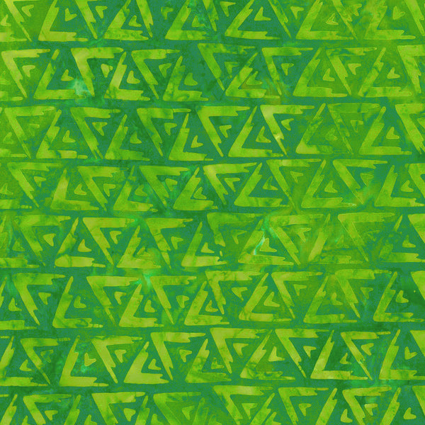 Kaufman Artisan Batiks Velocity 21813 7 Green Triangles By The Yard
