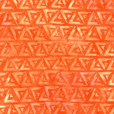 Kaufman Artisan Batiks Velocity 21813 8 Orange Triangles By The Yard