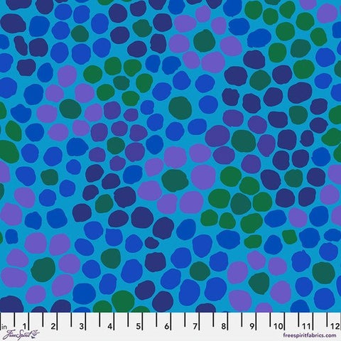 Free Spirit Kaffe Fassett Collective PWBM077 Blue Flower Dot By The Yard