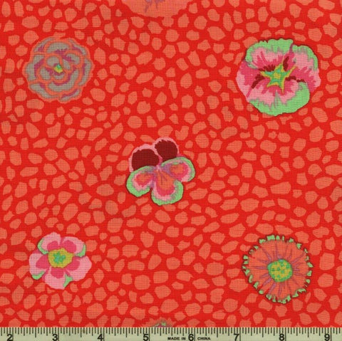 Free Spirit Kaffe Fassett Collective GP59 Apricot Guinea Flower by the yard