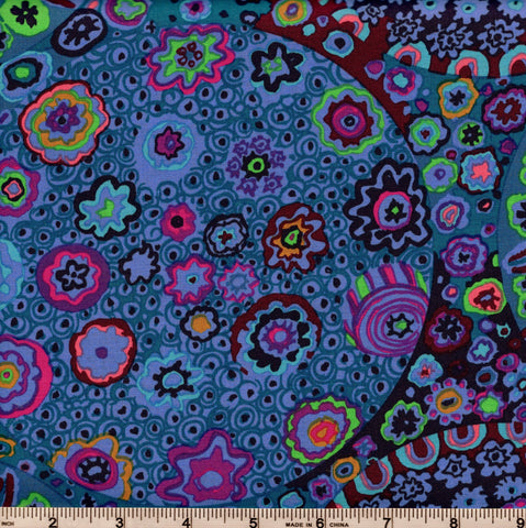 Free Spirit Kaffe Fassett Collective GP92 Blue Millefiore By The Yard