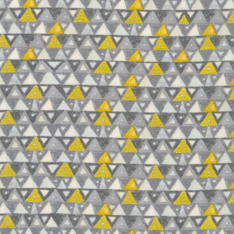 Kaufman Metallic Gustav Klimt 21352 12 Grey Triangles By The Yard