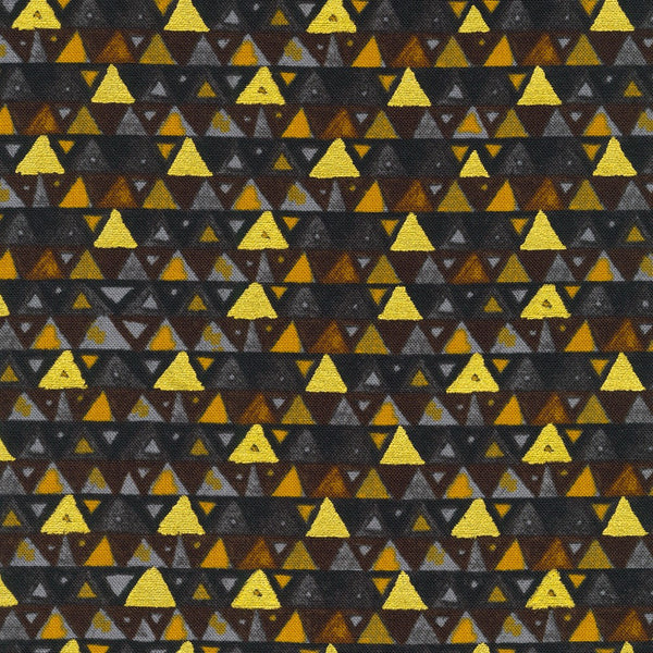 Kaufman Metallic Gustav Klimt 21352 2 Black Triangles By The Yard