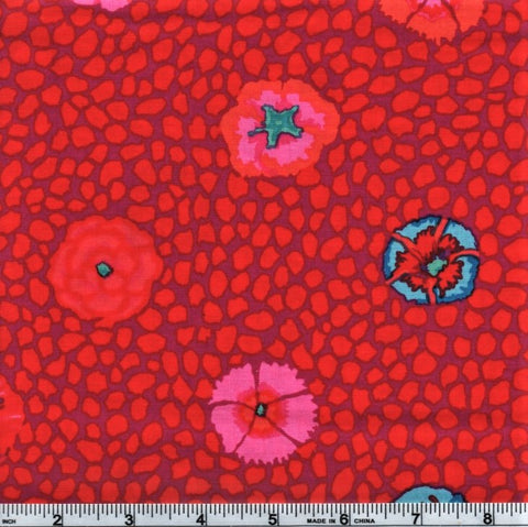 Free Spirit Kaffe Fassett PWGP059 RedXX Guinea Flower  By The Yard