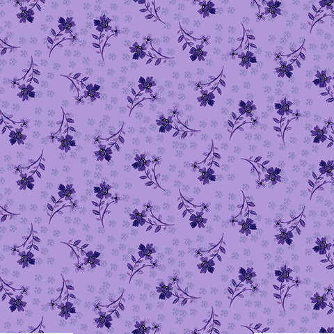 Clothworks  Zakaria Y3429 27 Purple Floral By the Yard