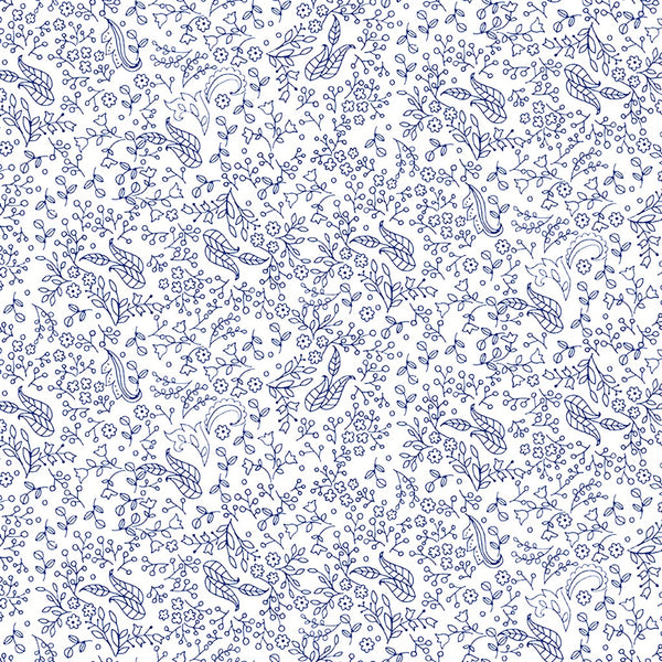 Clothworks  Zakaria Y3431 1 White Micro Floral By the Yard